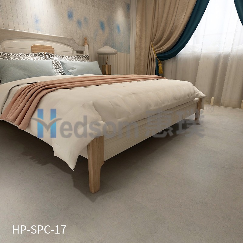 HP-SPC-17 惠璞石塑水泥灰鎖扣地板溫馨舒適防潮放水防滑