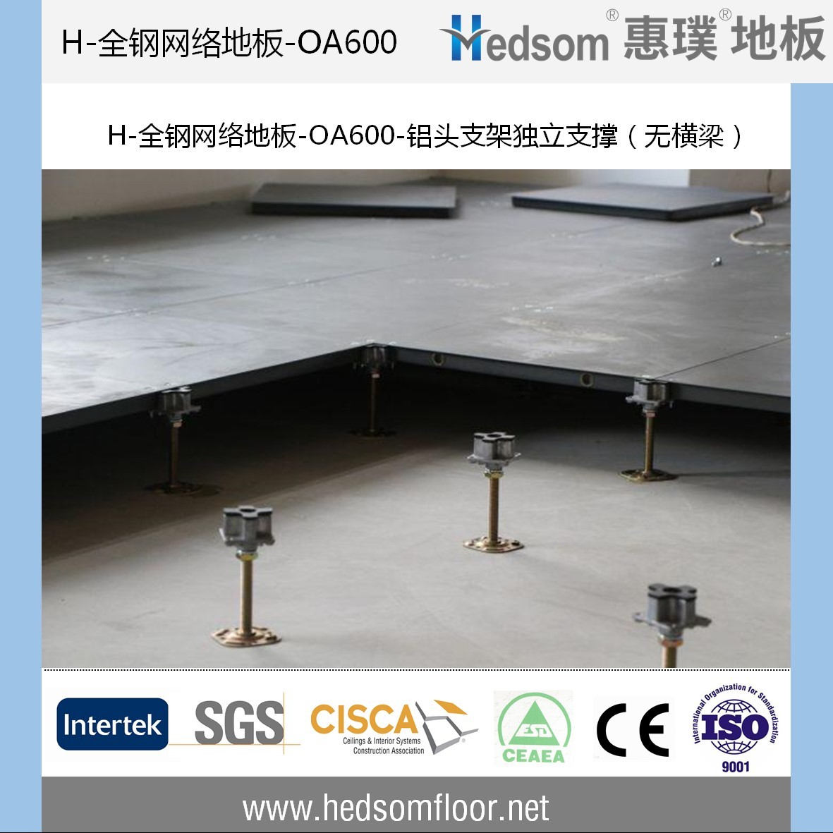 惠璞全鋼網(wǎng)絡(luò)地板-OA600-無橫梁 -經(jīng)濟款